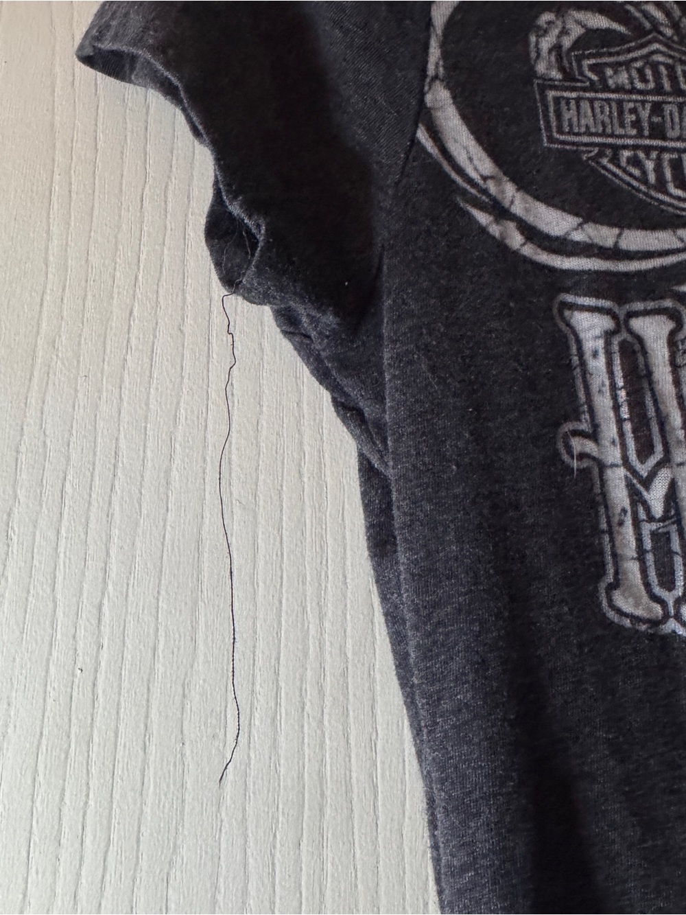 Vintage Harley-Davidson Embellished Skull Graphic T-Shirt- Cutout Back Detail - Picture 9 of 10